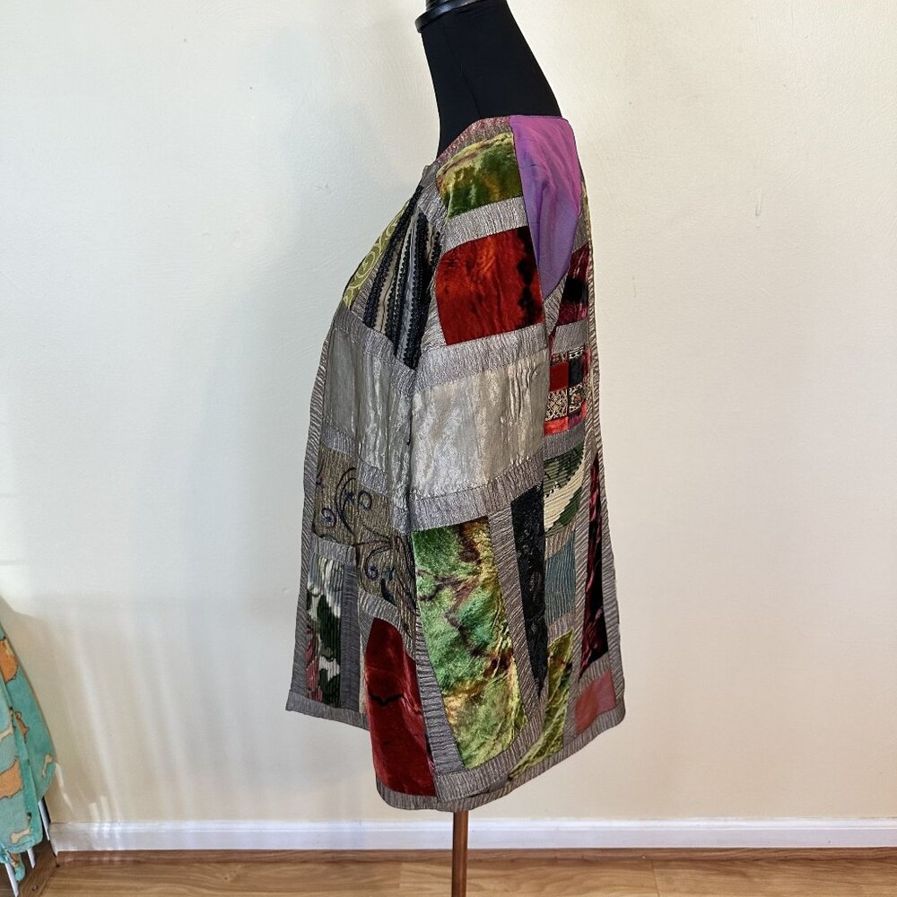 Womens Patchwork Kimono Jacket Multicolor Zuzka F… - image 5